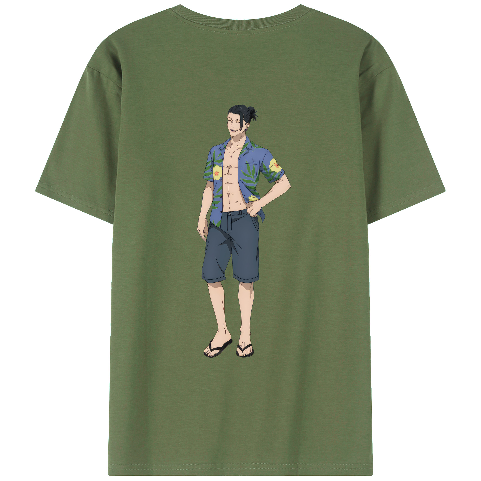 （画像用） 呪術廻戦 Jujutsu Kaisen 綿100％ メンズ半袖Tシャツ（バックプリント） 通気性